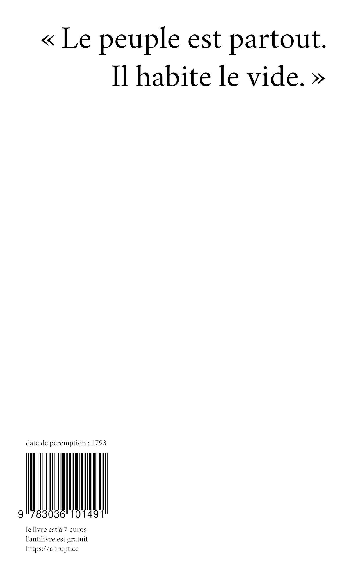 La Mort de Marat ou l'énergie du vide