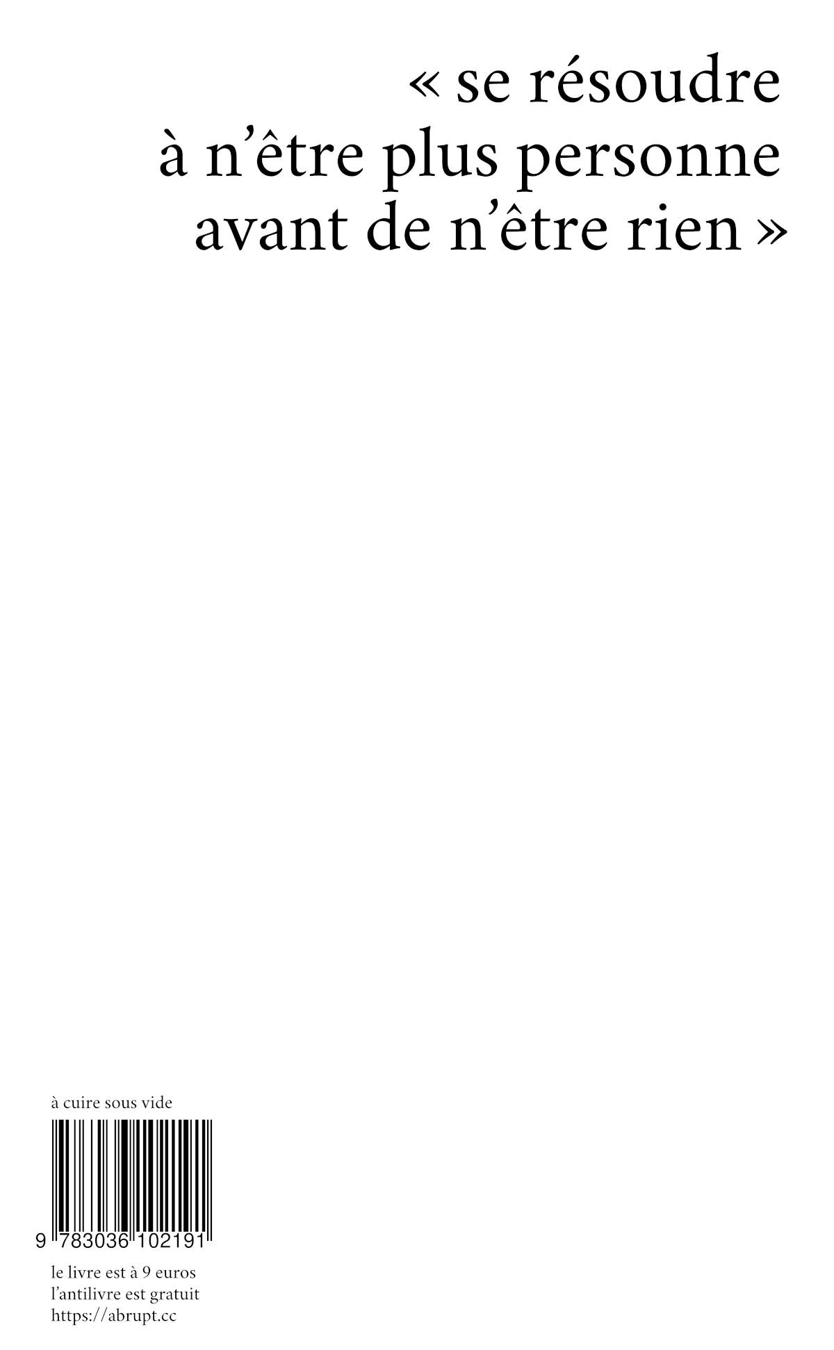 L’Épreuve de l’individu